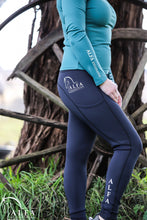 Load image into Gallery viewer, Alfa Equestrian Ladies Winter Endurance Tights - INK BLACK