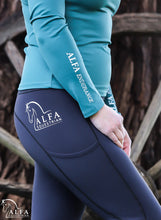 Load image into Gallery viewer, Alfa Equestrian Ladies Winter Endurance Tights - INK BLACK