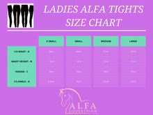 Load image into Gallery viewer, Alfa Equestrian Ladies Endurance Tights - INK BLACK