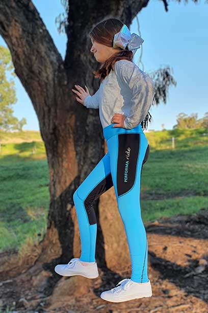 Performa Ride Performa Ride Youth Winter Horse Riding Tights – Premium Blue