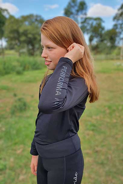 Performa Ride Kids Chill Base Layer Riding Top – Premium Blue