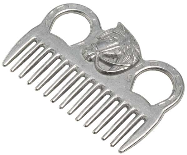 Aluminium Mane Comb - Horse Head