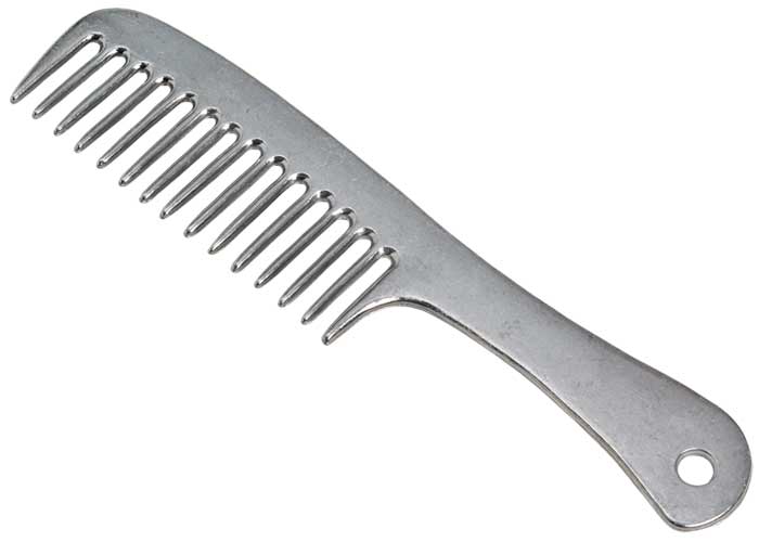 Aluminium Mane Comb with Handle