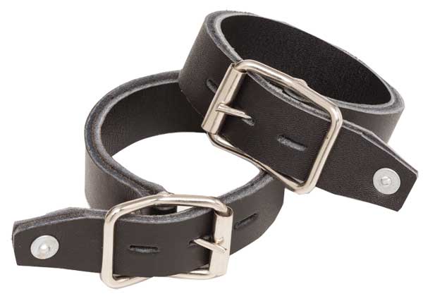 Hobble Straps - Chrome Leather