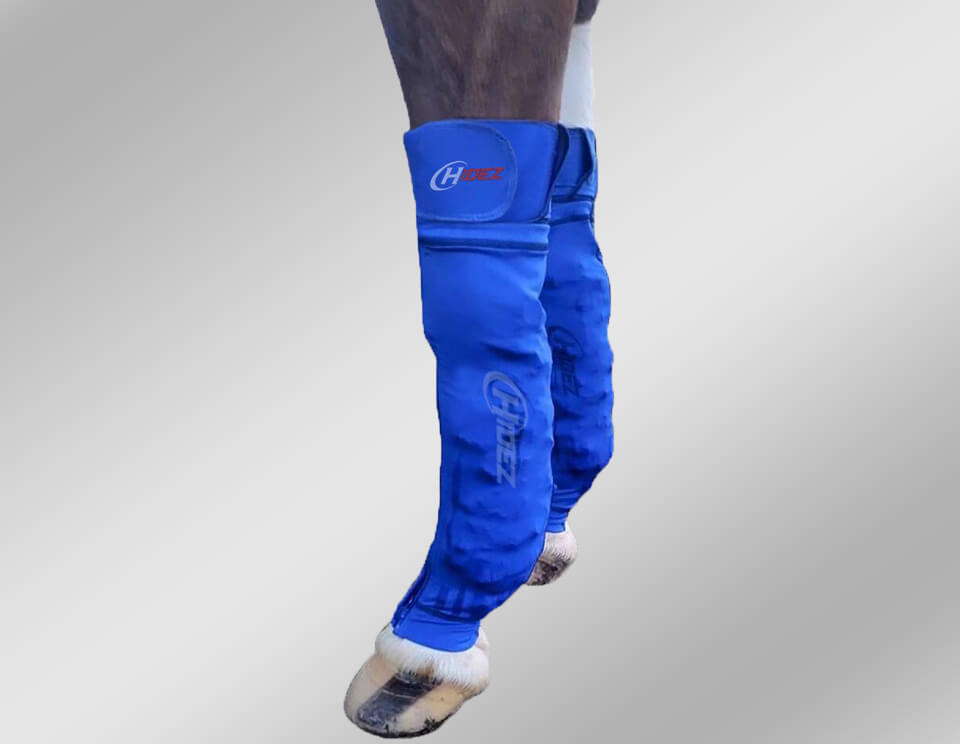 Hidez Equine Ice Compression Socks (1 pocket single thickness) - Blue