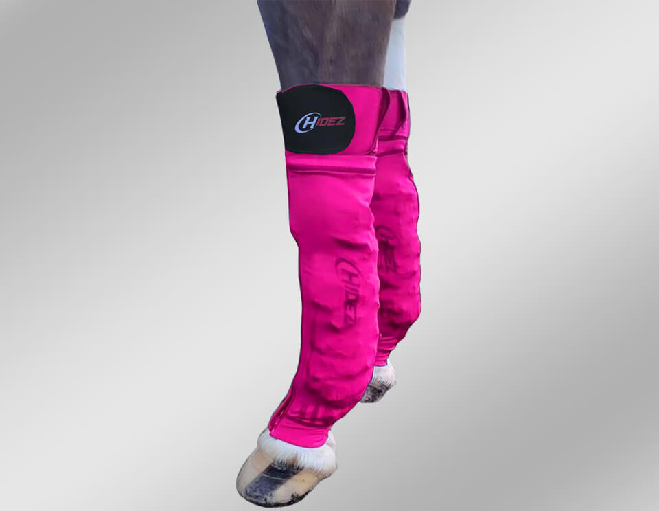 Hidez Equine Ice Compression Socks (1 pocket single thickness) - Fuchsia