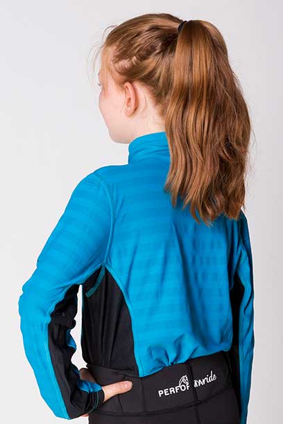 Performa Ride Performa Ride Youth Technical Base Layer Horse Riding Shirt – Premium Blue