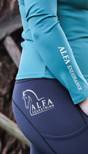 Load image into Gallery viewer, Alfa Equestrian Ladies Endurance Tights - BLACK ENDURO
