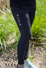 Load image into Gallery viewer, Alfa Equestrian Ladies Endurance Tights - INK BLACK
