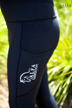 Load image into Gallery viewer, Alfa Equestrian Ladies Endurance Tights - INK BLACK
