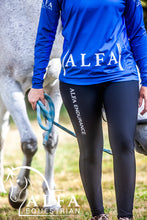 Load image into Gallery viewer, Alfa Equestrian Ladies Endurance Tights - BLACK ENDURO
