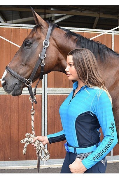 Performa Ride Performa Ride Technical Horse Riding Shirt – Premium Blue